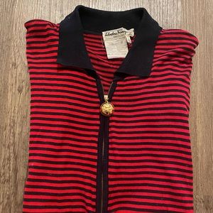 Vintage Salvatore Ferragamo striped polo